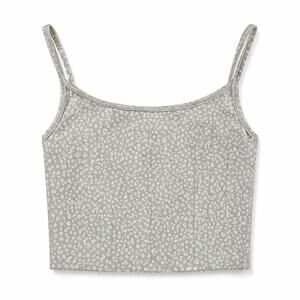 John Galt Brandy Melville Green Floral Crop Cami OS